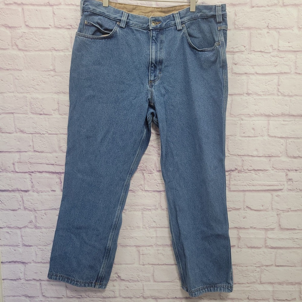 Duluth Trading Co Relaxed Fit Denim Jeans 38x30 Blue Workwear Gorpcore Skater